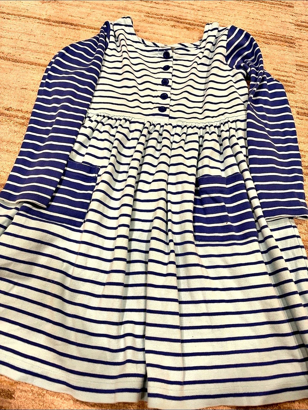 Hanna Andersson Long Sleeve Playground Dress with Pockets Girls 10